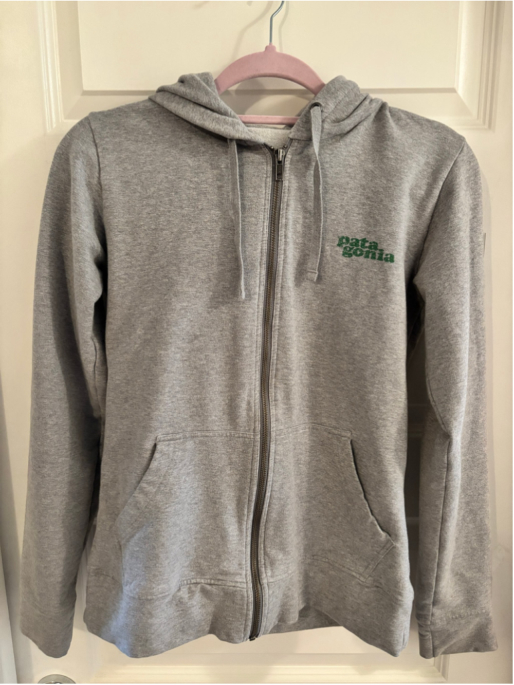 Women's Patagonia Full-Zip Hoodie Sweatshirt Size XS Grey Green